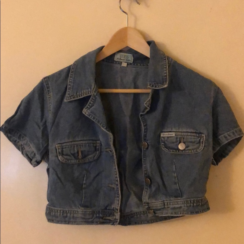 Vintage Guess Crop Jean Jacket